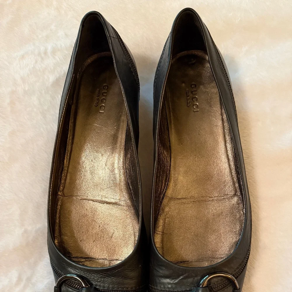 GUCCI TEAL Horsebit flats Size 40.5 - Picture 3 of 8